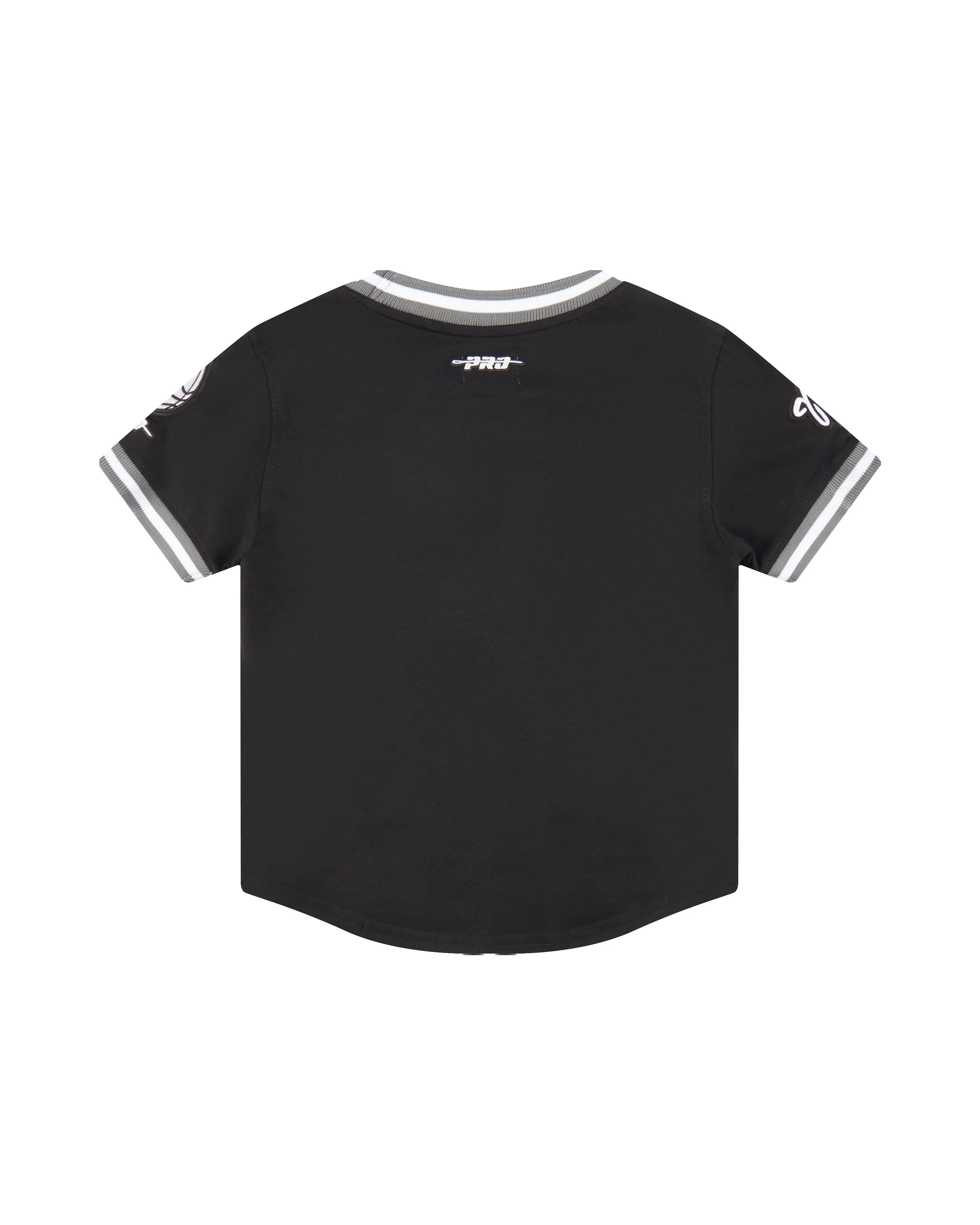 NBA BROOKLYN NETS CLASSIC TODDLER BOYS SHORT SLEEVE STRIPED RIB TEE (BLACK/GRAY)