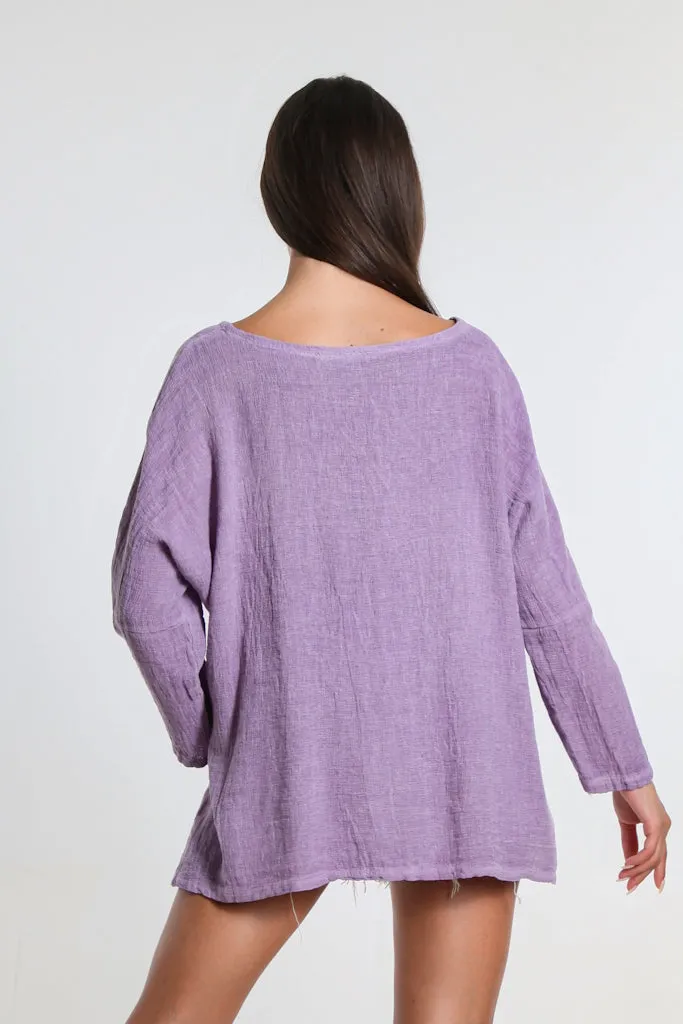 Noa Long Sleeve Raglan Top (BLS116)