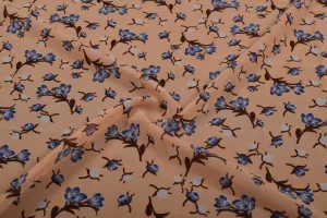 Orange Printed Georgette Fabric