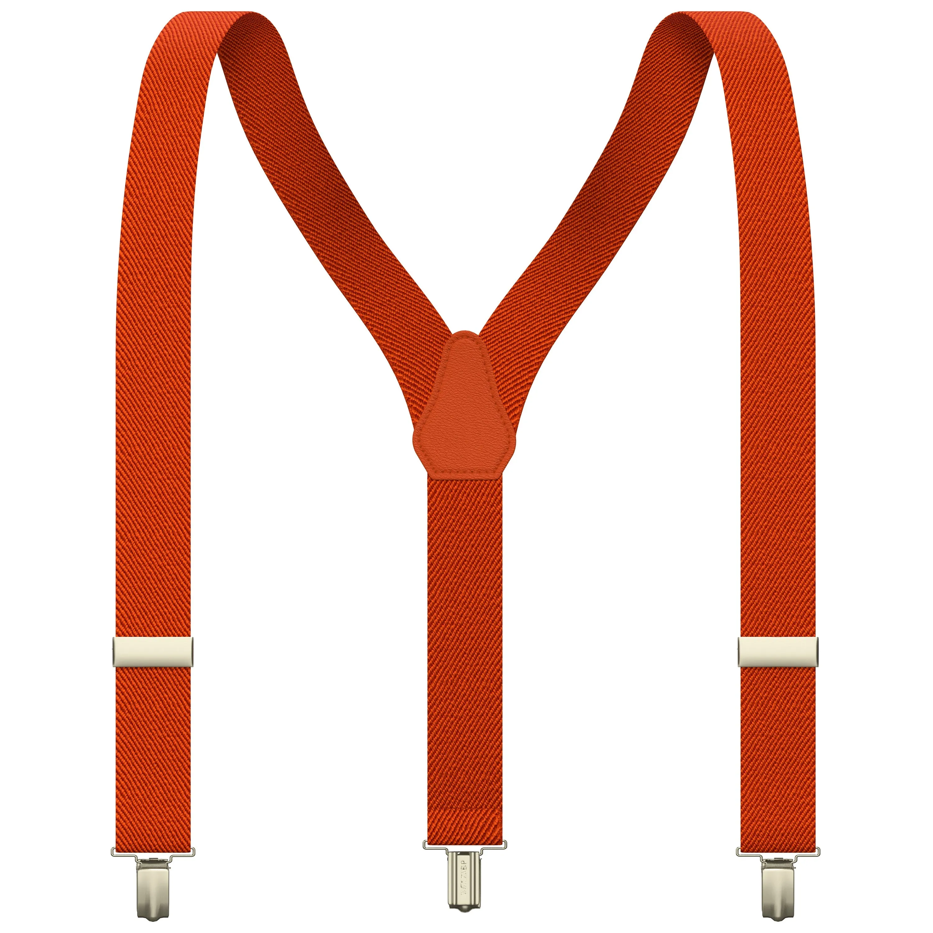 Orange Slim Suspenders for Men & Women Boys & Girls Y-back Shape 1 inch wide