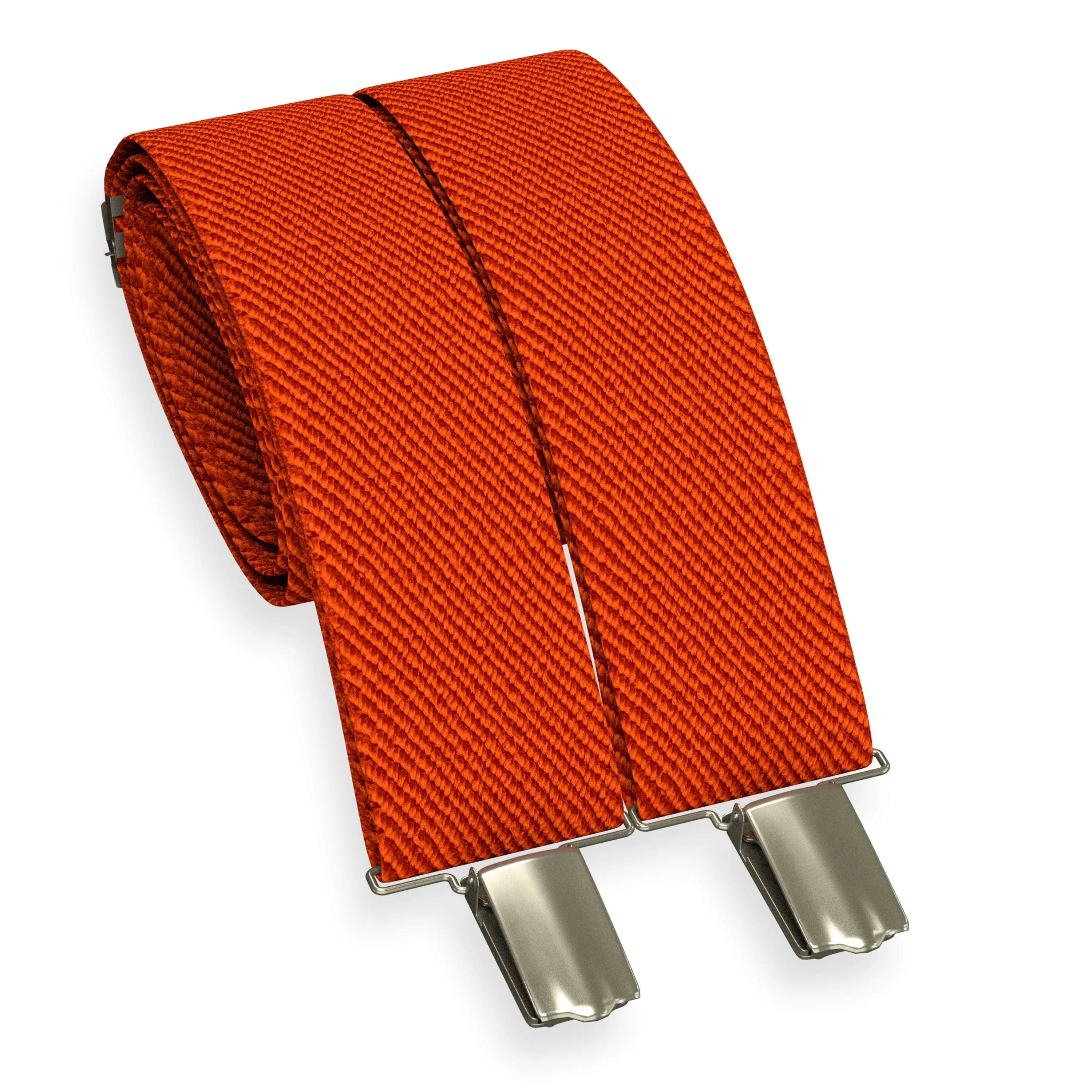 Orange Slim Suspenders for Men & Women Boys & Girls Y-back Shape 1 inch wide