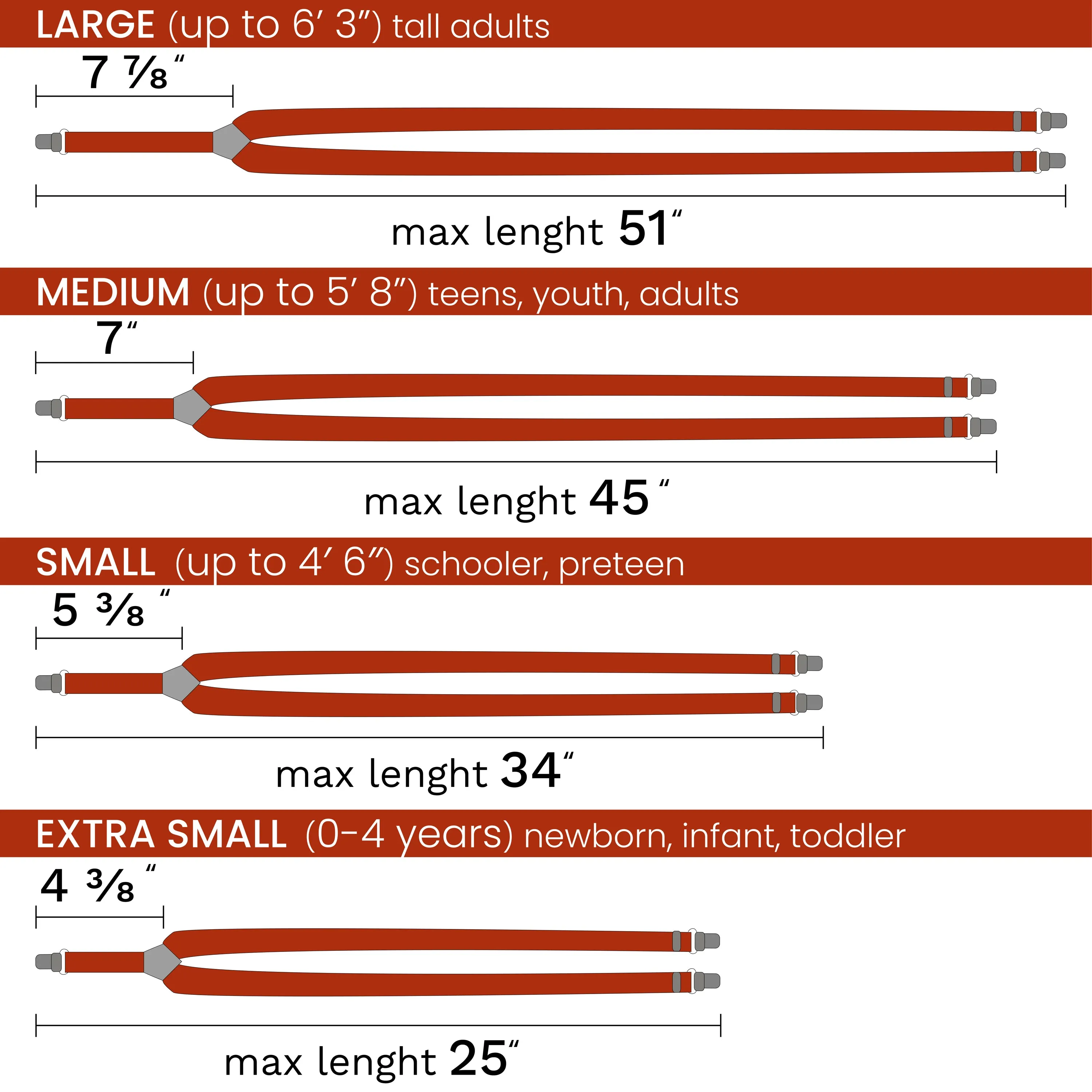 Orange Slim Suspenders for Men & Women Boys & Girls Y-back Shape 1 inch wide