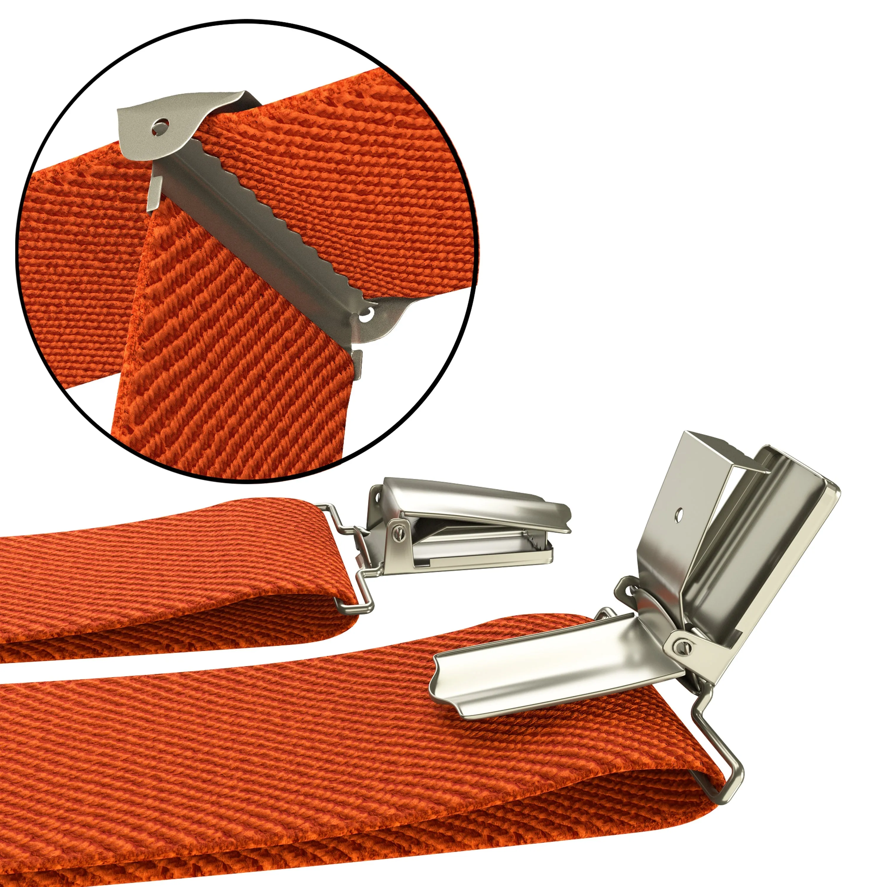 Orange Slim Suspenders for Men & Women Boys & Girls Y-back Shape 1 inch wide