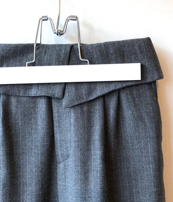 PHEENY/FLANNEL STRIPE BELTED SLACKS(GRAY)