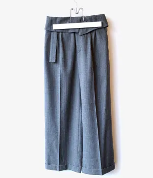 PHEENY/FLANNEL STRIPE BELTED SLACKS(GRAY)
