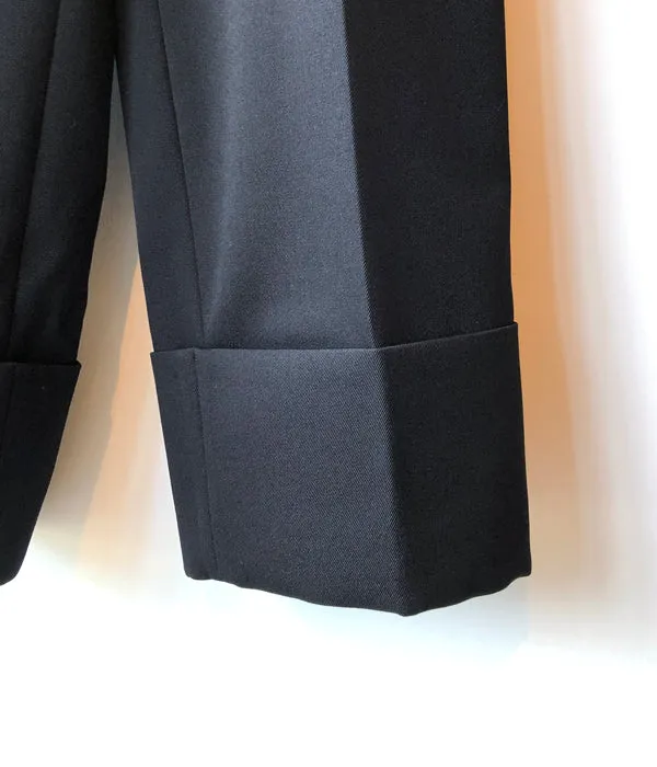 PHEENY/HARD TWILL ZIP SLACKS(BLACK)