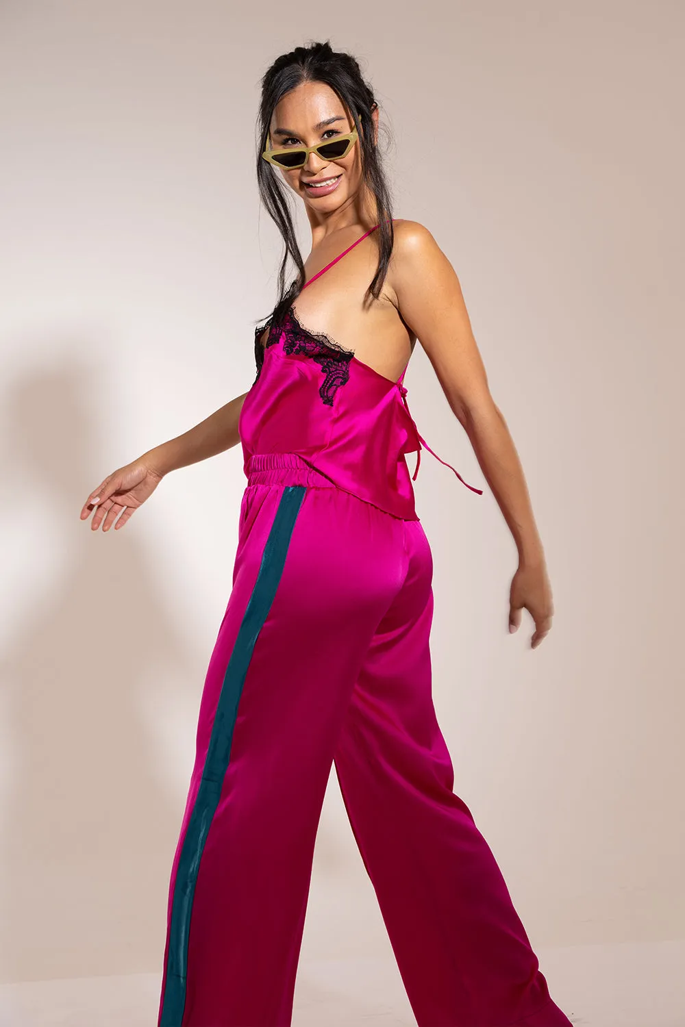 Pink Silk Trousers