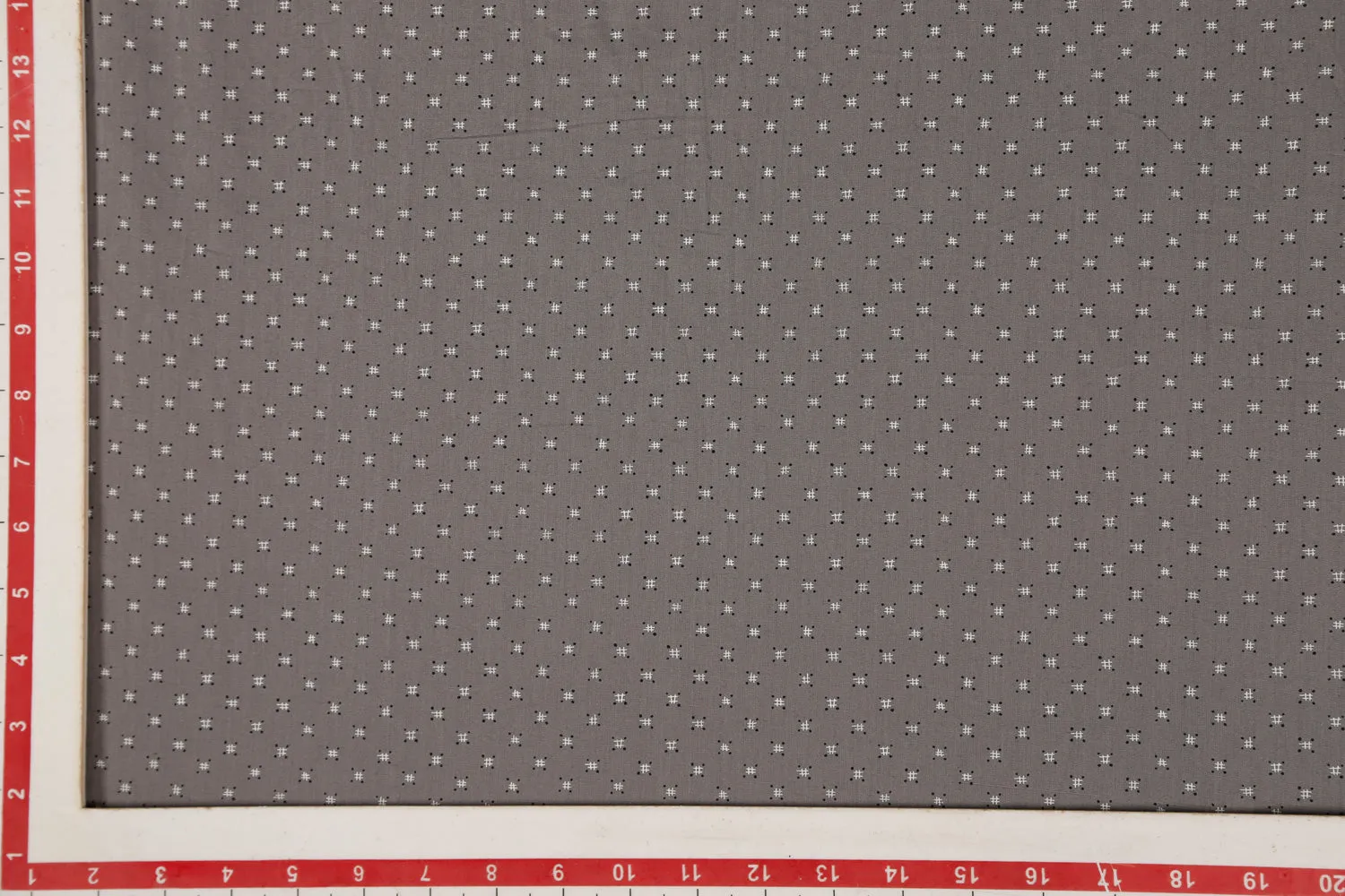 Precut 1 Metre Grey Printed Cotton Poplin Fabric
