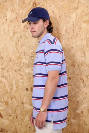 Ralph Lauren Blue Strikeout Striped Polo Shirt
