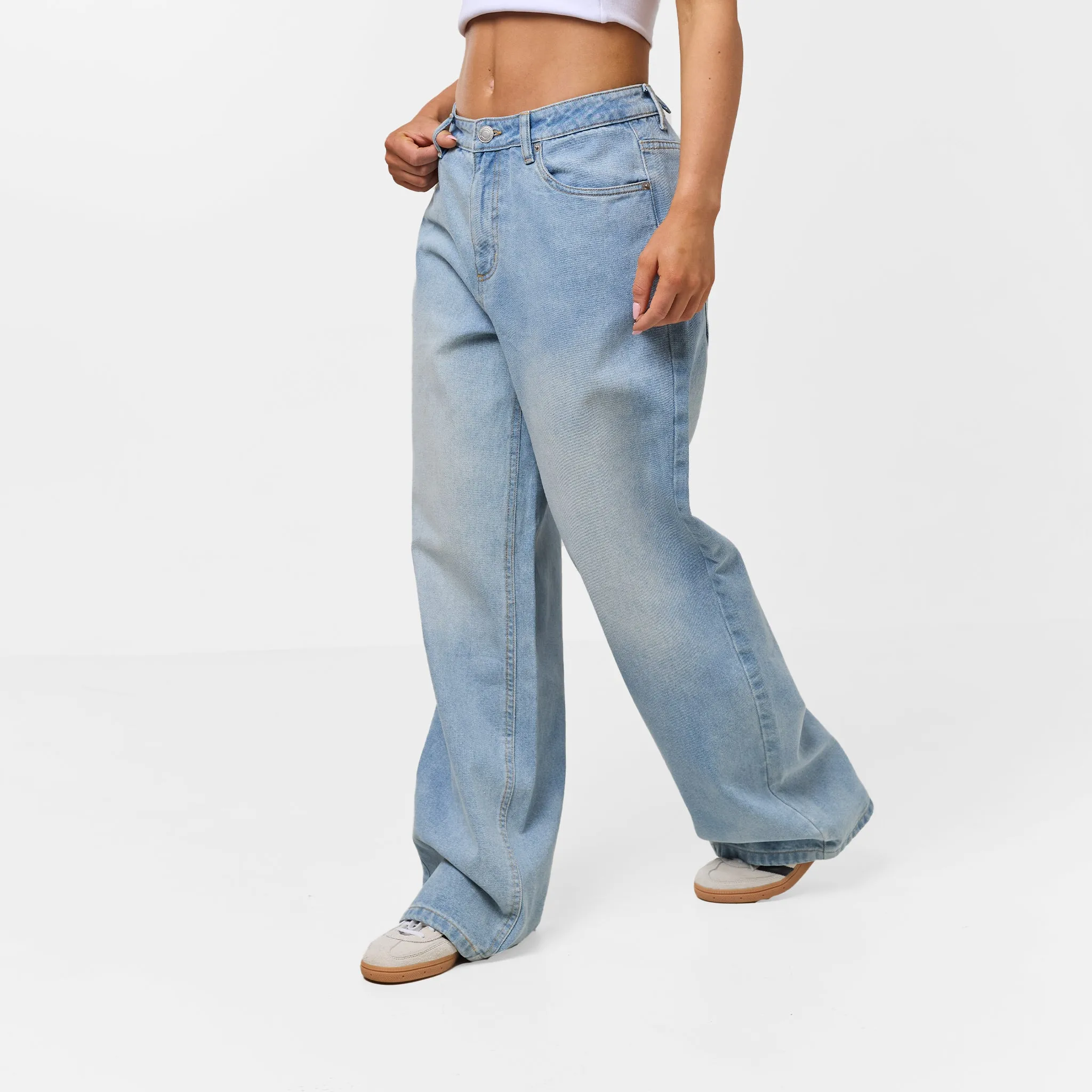 Relaxed Fit Denim Jeans | Light Blue Wash
