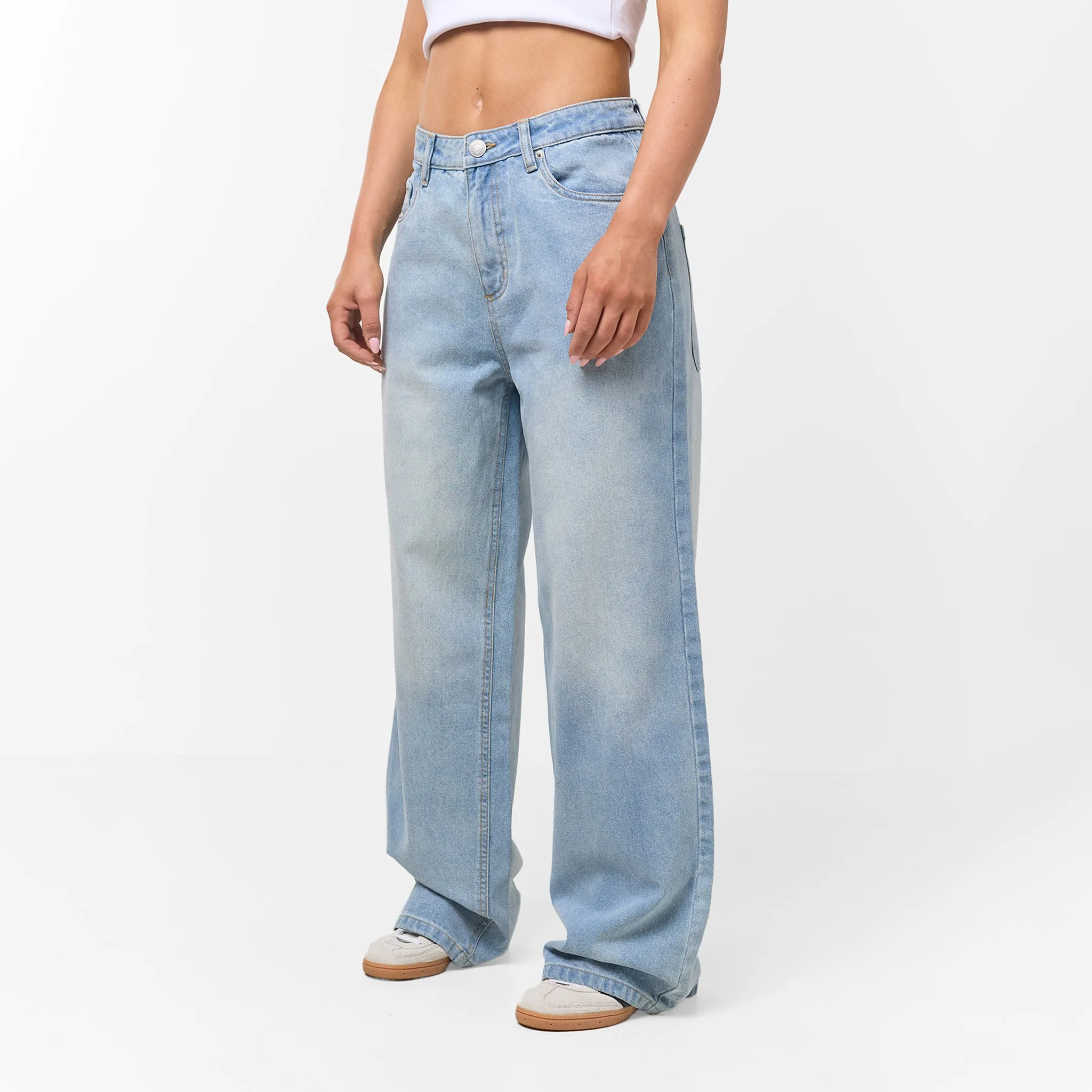 Relaxed Fit Denim Jeans | Light Blue Wash