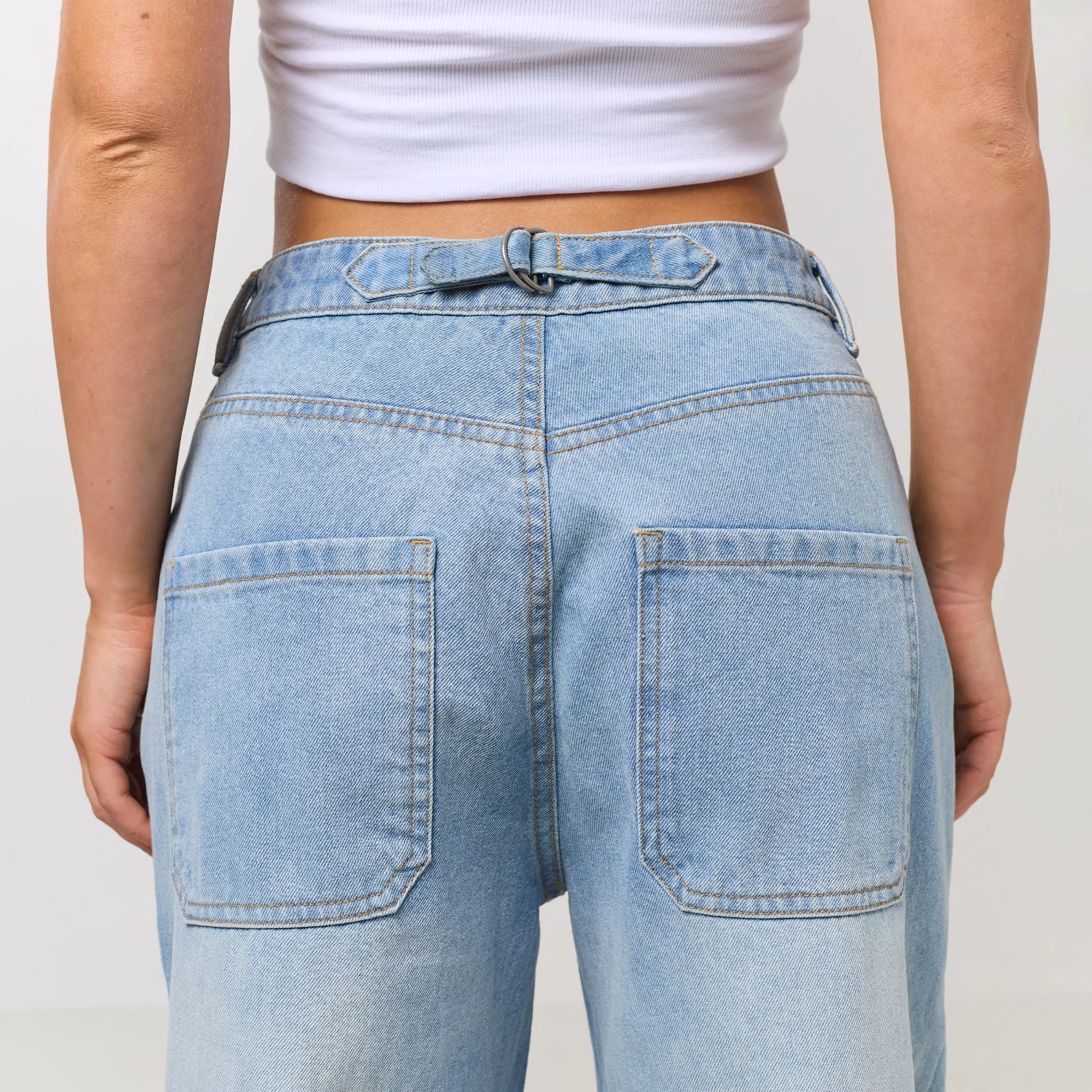 Relaxed Fit Denim Jeans | Light Blue Wash