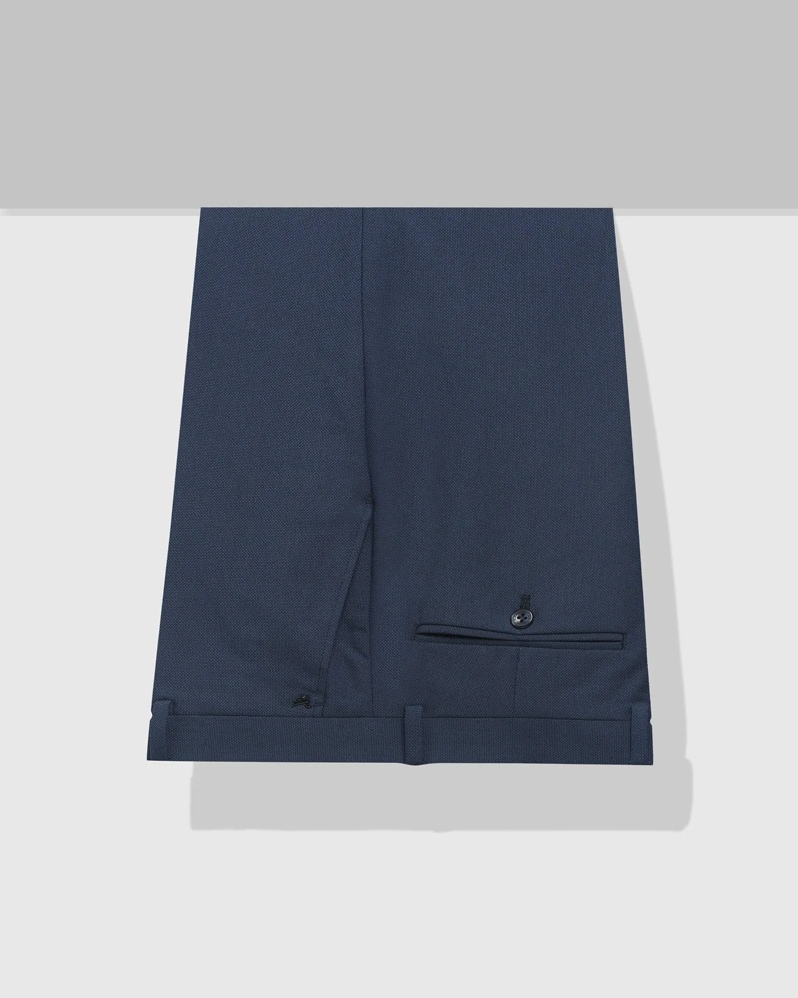 Slim Fit B-91 Formal Navy Textured Trouser - Kettle
