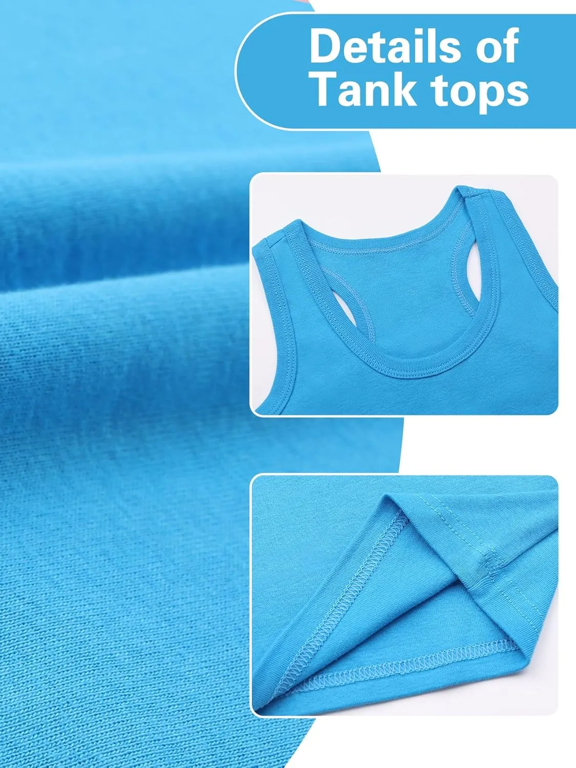 Soft Undershirt Tank Top Cotton Undershirt Sleeveless Shirts for Kids Girls Or Boys