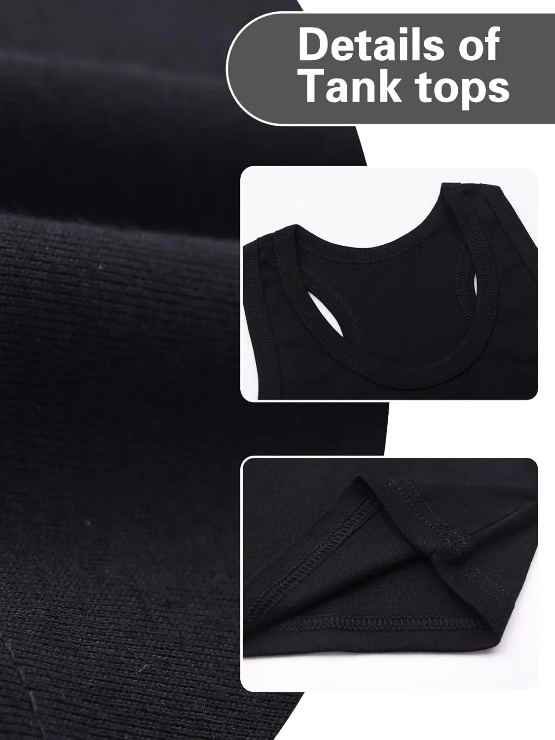 Soft Undershirt Tank Top Cotton Undershirt Sleeveless Shirts for Kids Girls Or Boys