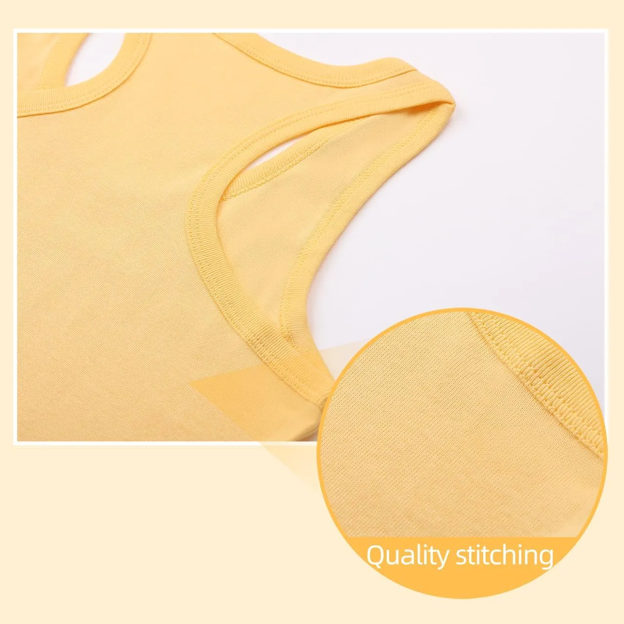 Soft Undershirt Tank Top Cotton Undershirt Sleeveless Shirts for Kids Girls Or Boys
