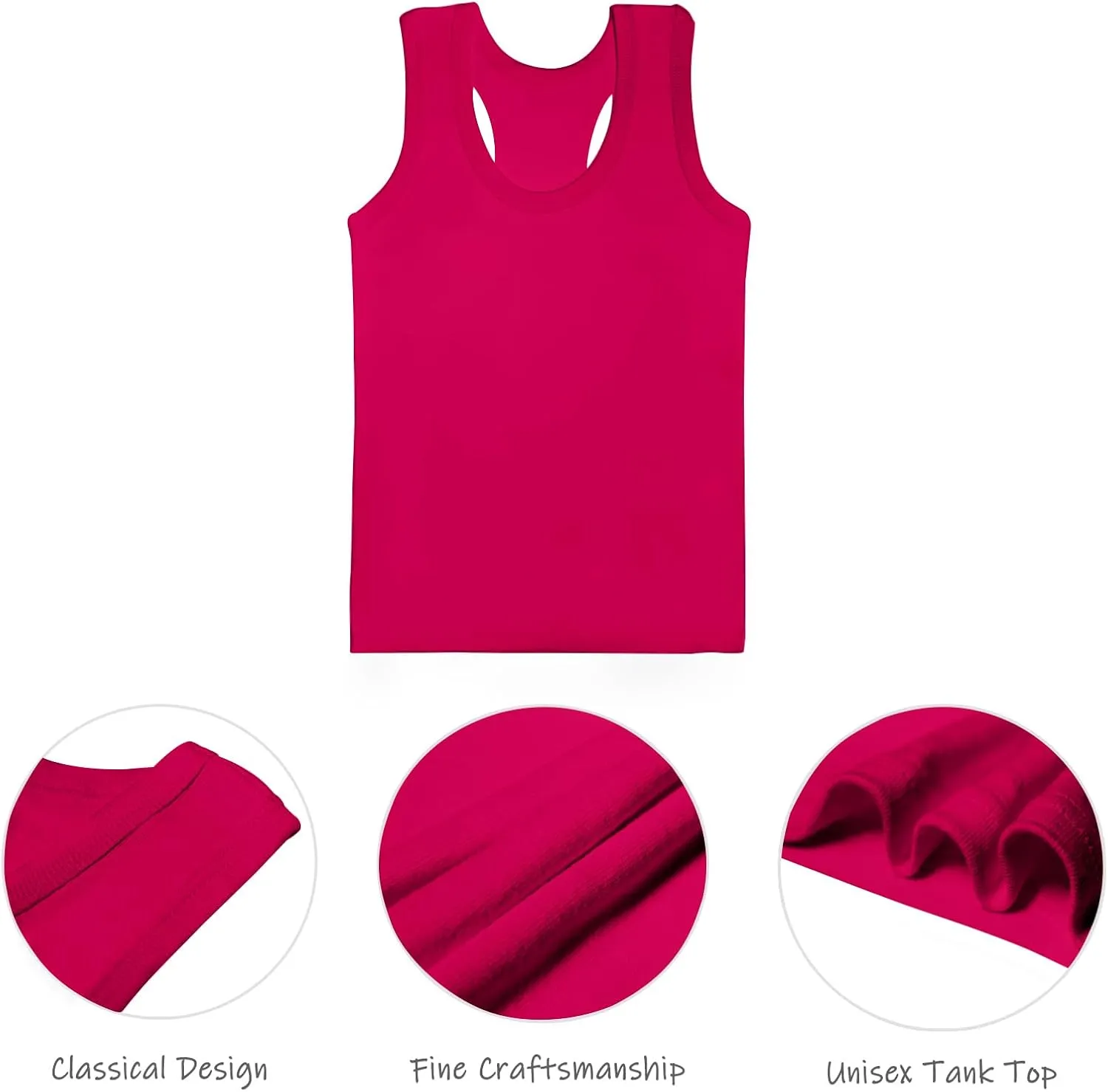 Soft Undershirt Tank Top Cotton Undershirt Sleeveless Shirts for Kids Girls Or Boys