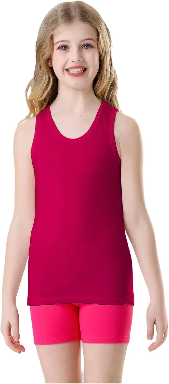 Soft Undershirt Tank Top Cotton Undershirt Sleeveless Shirts for Kids Girls Or Boys