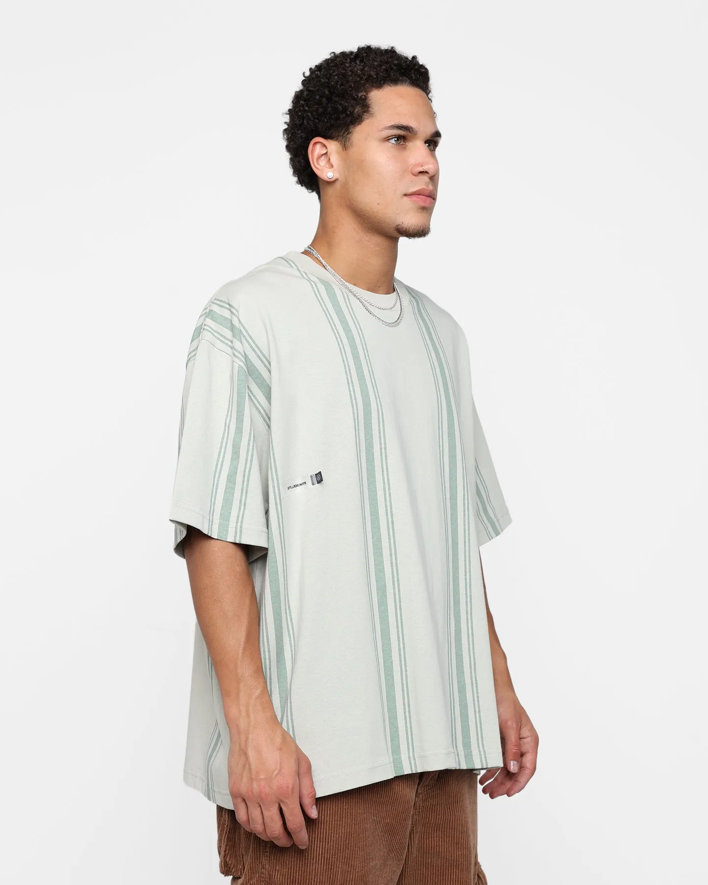 Students Golf Mullinax Knit Stripes T-Shirt Khaki