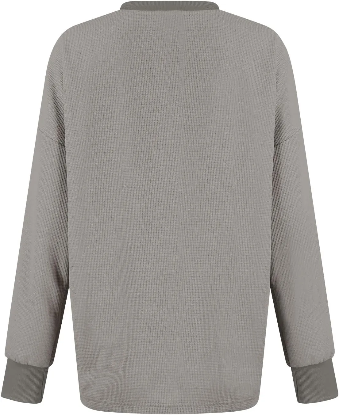 Sweatshirt for Women Loose Waffle Crew Neck Long Sleeve Pullover Tops Soft Oversized Workout Shirts Fall Clothes