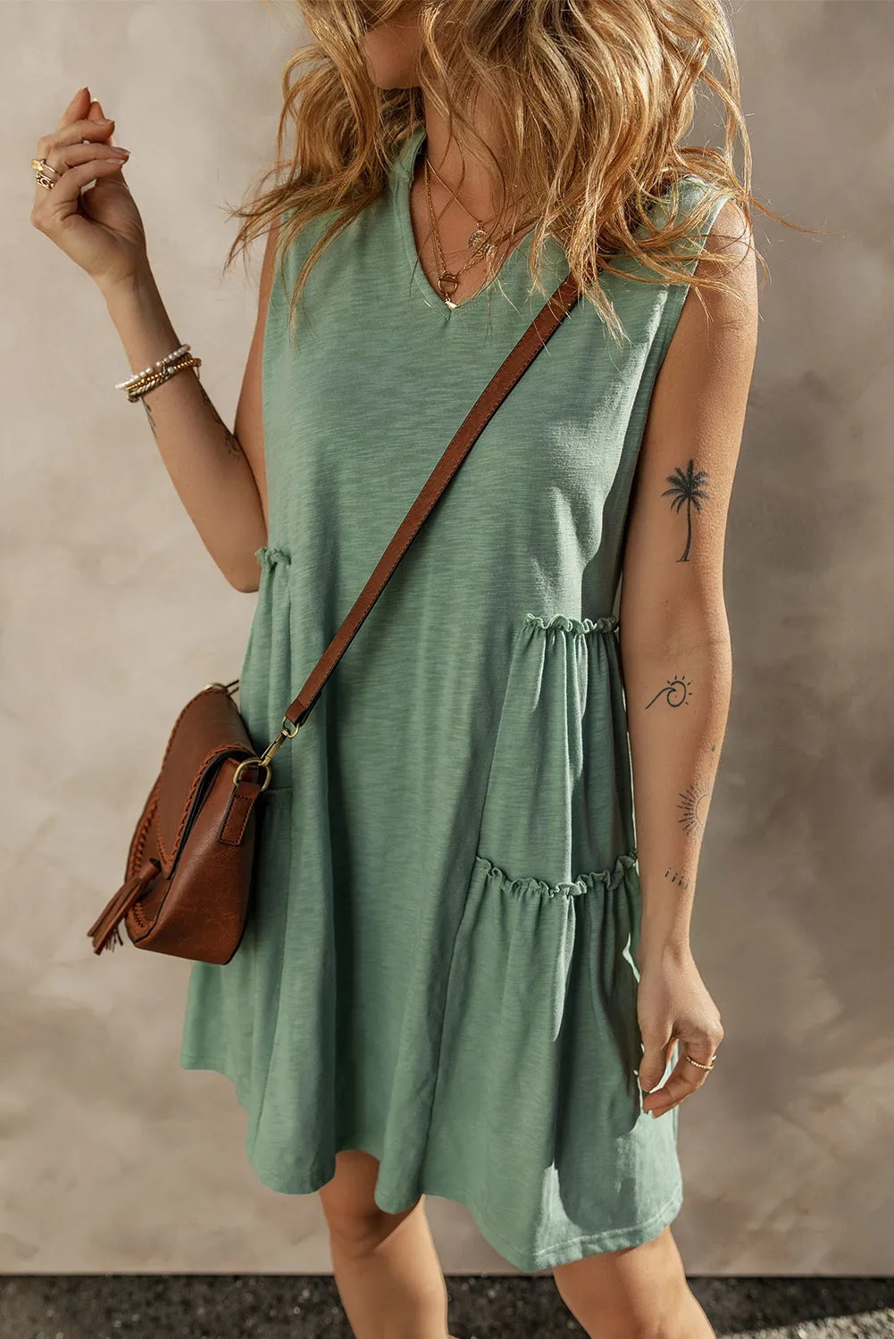 Tiered Flowy Sleeveless Dress