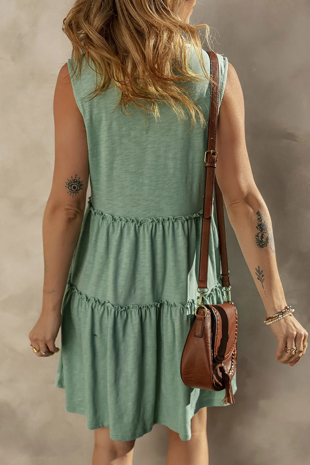 Tiered Flowy Sleeveless Dress