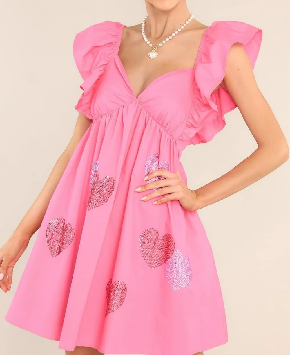 Women Y2K Bow Babydoll Mini Dress Spaghetti Strap Ruffle Sundress Flowy Sling Dress Graphic Going Out Dresses