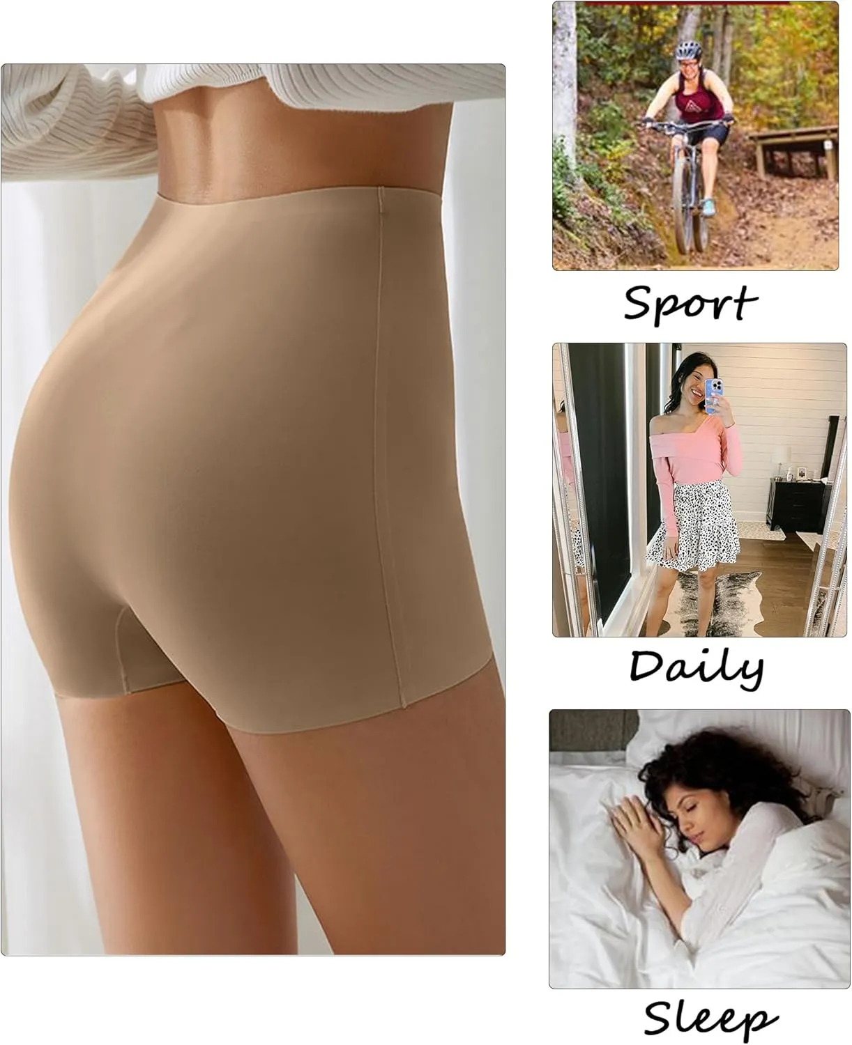 Womens Boy Shorts Seamless Underwear Anti Chafing Soft Biker Short Boxers