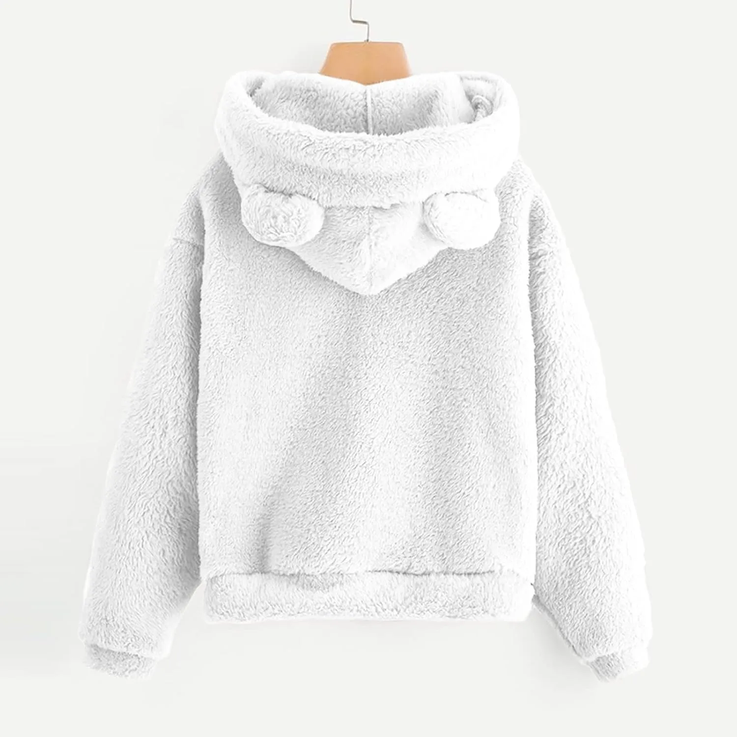 Womens Velvet Long Sleeve Sweatshirt Cute Hoodie Loose Baggy Shirts Funny Soft Comfy Fall Winter Outfits