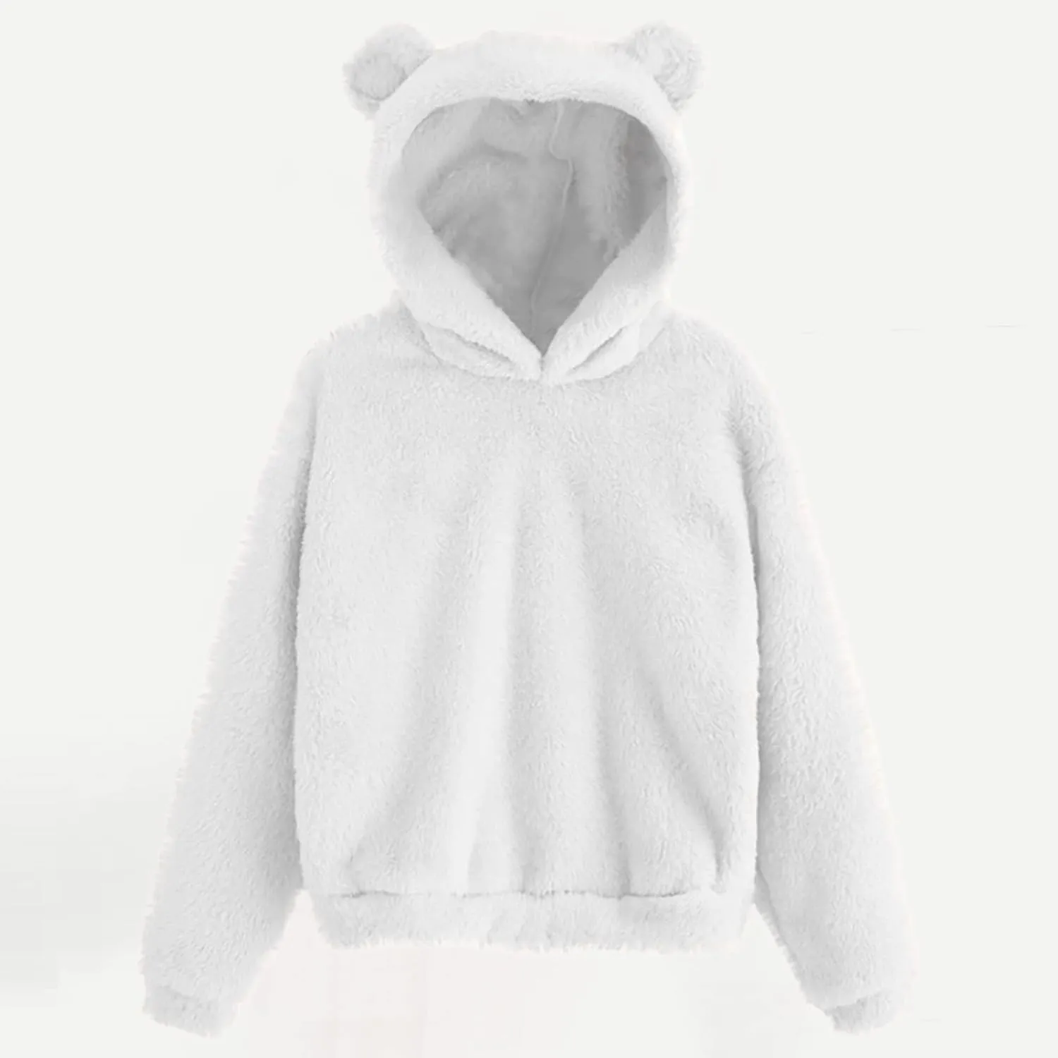 Womens Velvet Long Sleeve Sweatshirt Cute Hoodie Loose Baggy Shirts Funny Soft Comfy Fall Winter Outfits