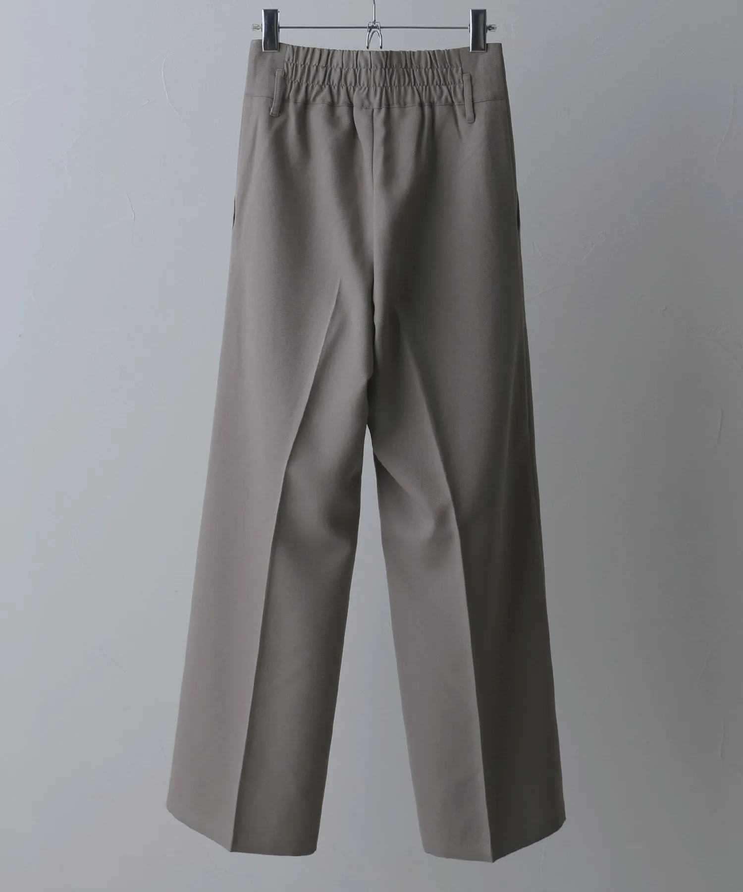 Wool like wide slacks pants