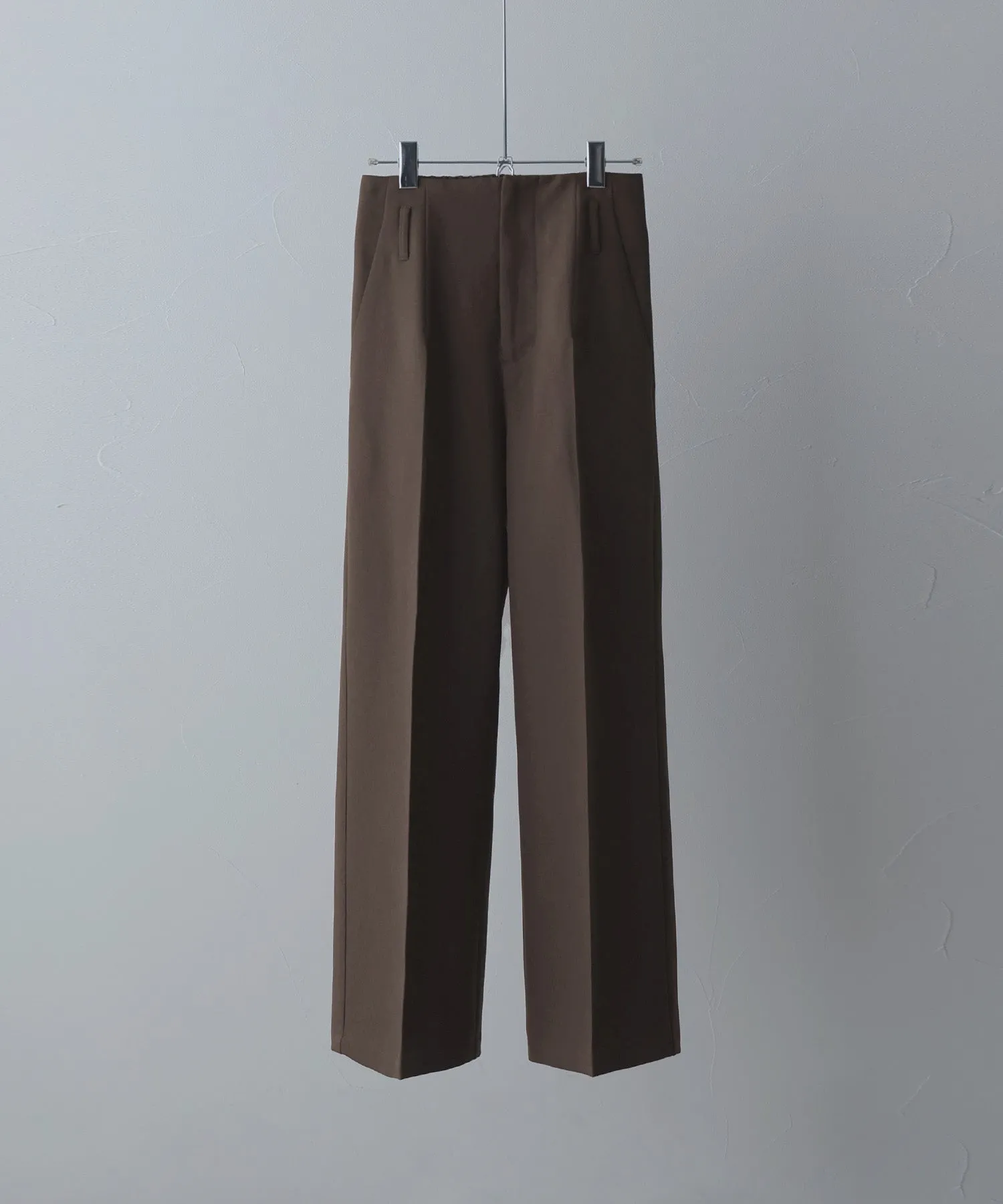 Wool like wide slacks pants