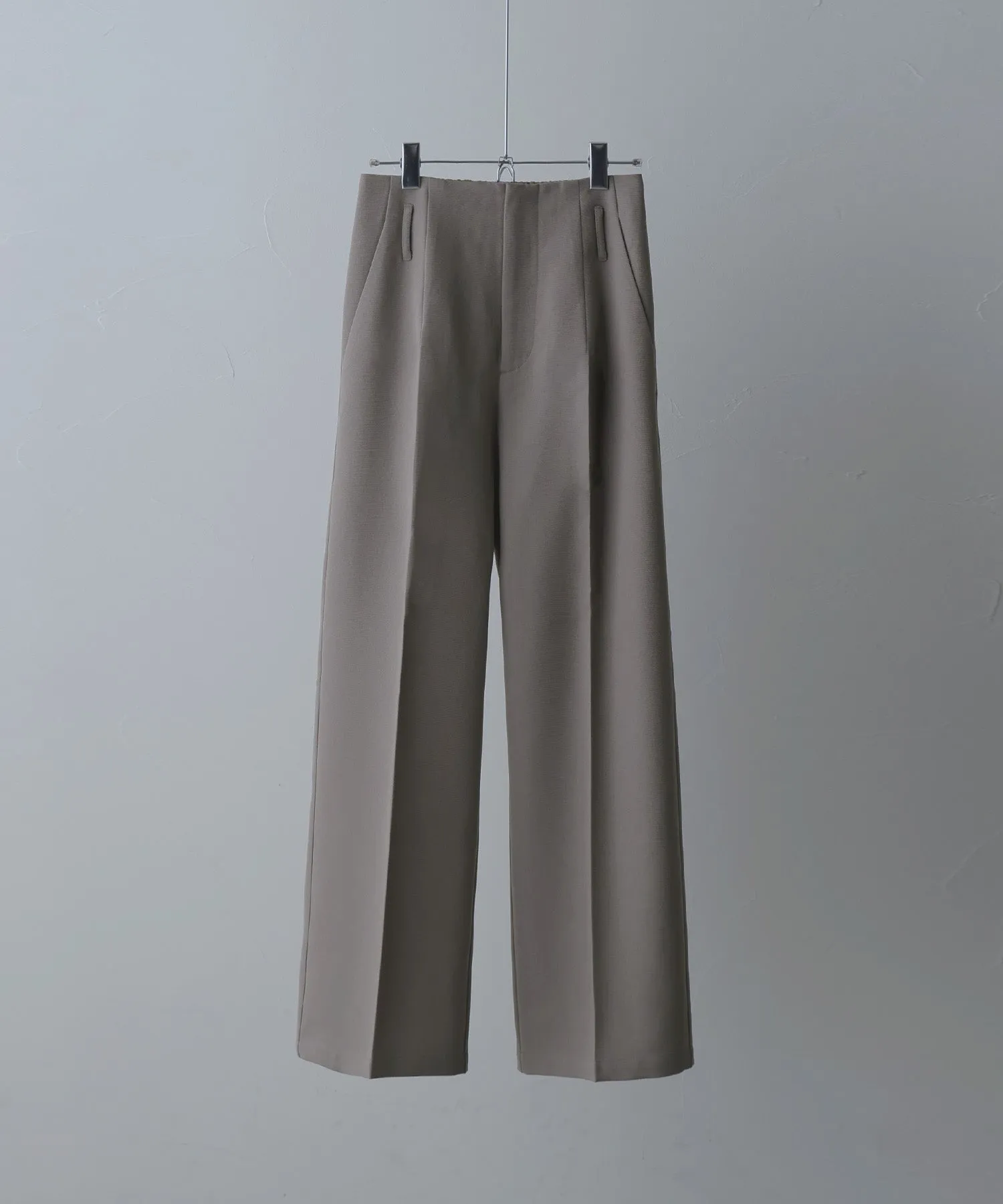 Wool like wide slacks pants