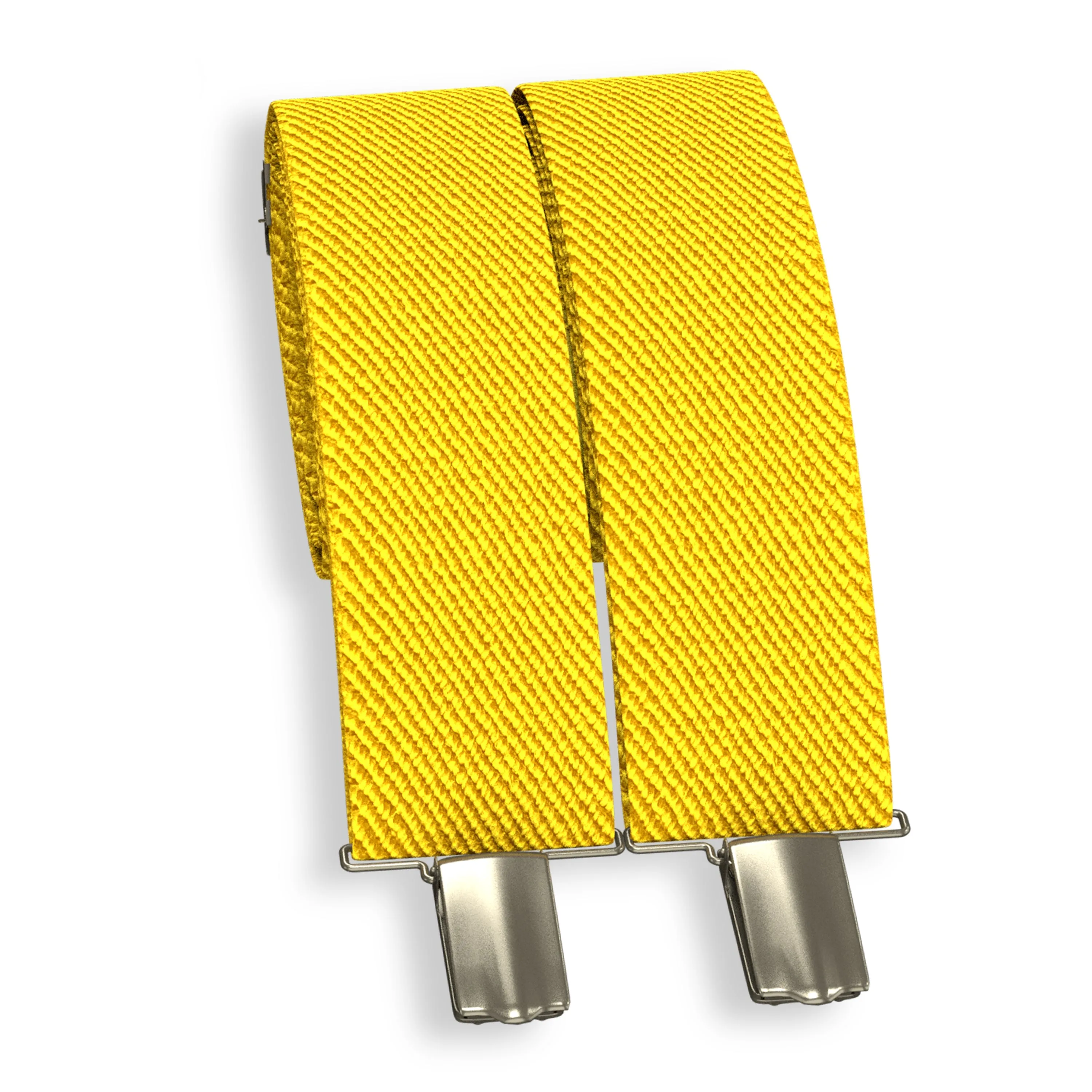 Yellow Slim Suspenders for Men & Women Boys & Girls Y-back Shape 1 inch wide