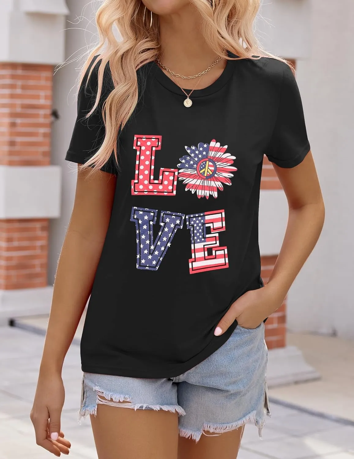 Zeagoo Flag Shirts Short Sleeve Patriotic Shirt 4th of July Tee