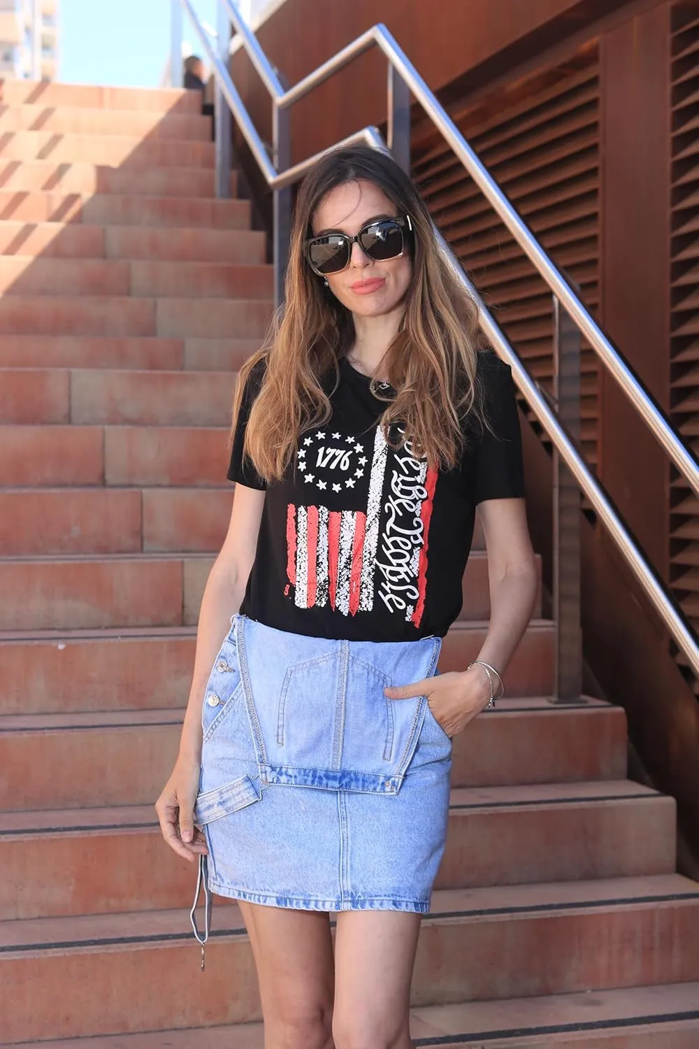 Zeagoo Flag Shirts Short Sleeve Patriotic Shirt 4th of July Tee