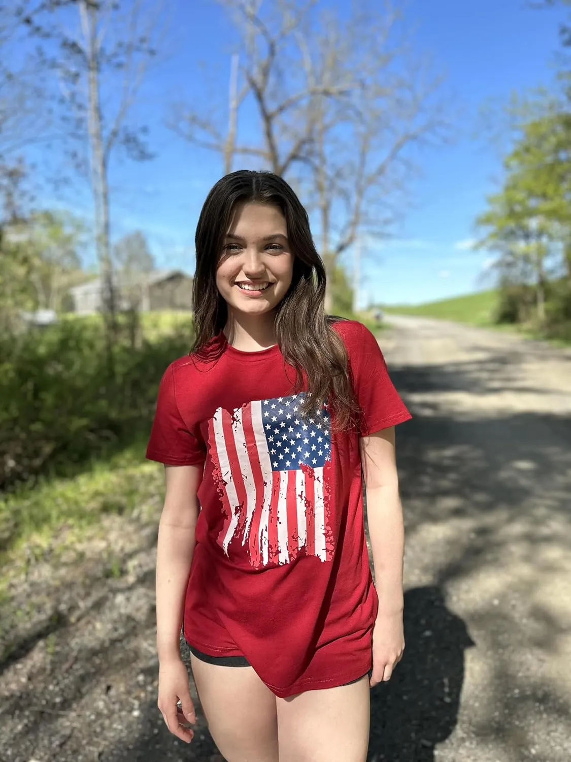 Zeagoo Flag Shirts Short Sleeve Patriotic Shirt 4th of July Tee