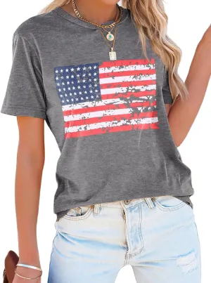 Zeagoo Flag Shirts Short Sleeve Patriotic Shirt 4th of July Tee