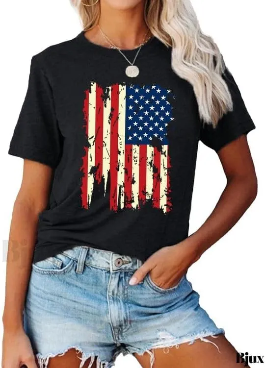 Zeagoo Flag Shirts Short Sleeve Patriotic Shirt 4th of July Tee